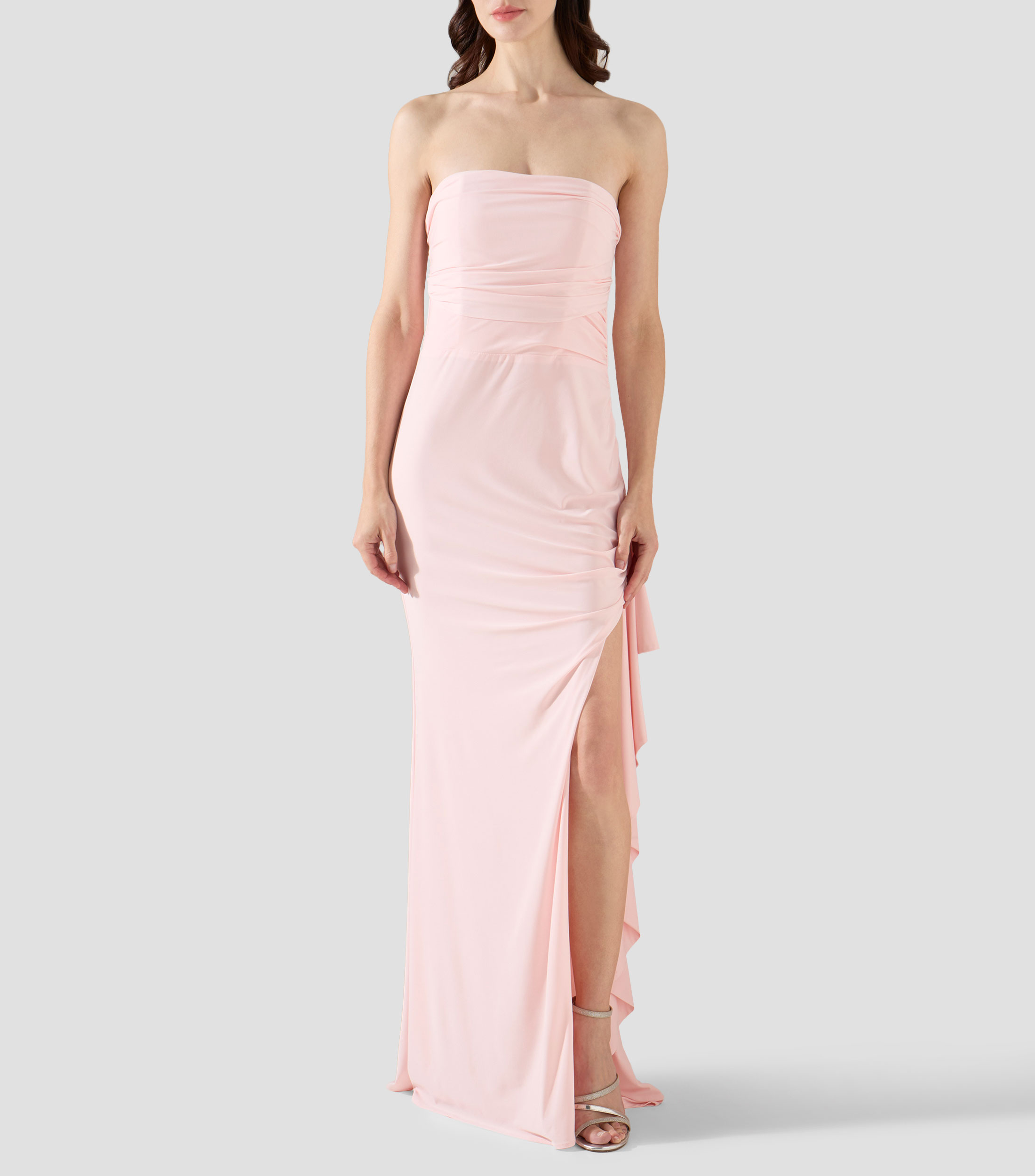 Vestido de fiesta largo liso Mujer